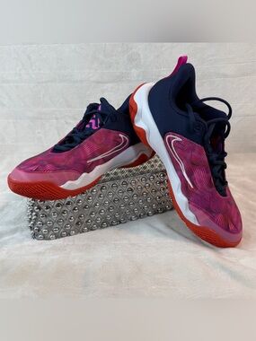 Style:IH7662-600 Nike Giannis Immortality 4 SE Picante Red Navy Pink GS sz 5.5Y